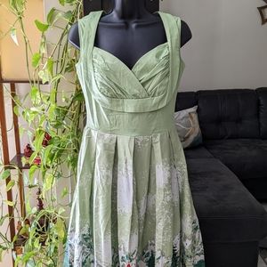 Pinup Cotton Flared Dress